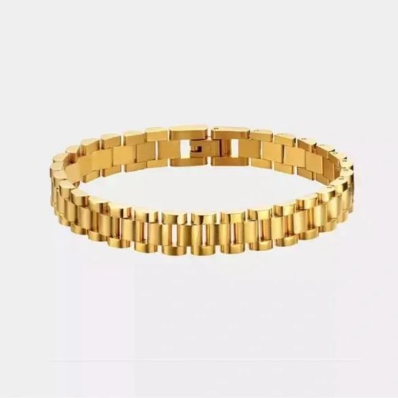 18K GOLD LUXURY BANGLE HIPHOP BRACELET, NICE BRACELET, CUTE BRACELET - Picture 4 of 5